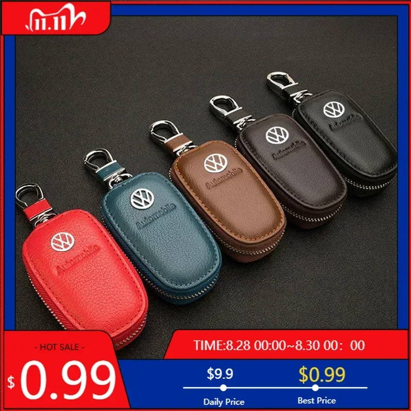 

Кожаный чехол-органайзер для автомобильных ключей VW GTI GOLF 2026, для Volkswagen Sharan Golf Passat MK5 Touareg T