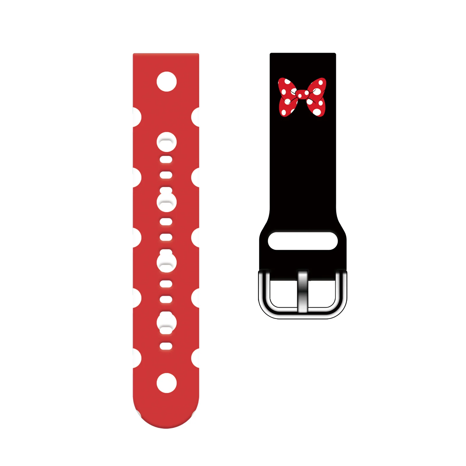 

20mm Bowknot Dot Printed Strap for Samsung Galaxy 7/6/5 40mm 44mm Band Replaceable Bracelet 22mm for Xiaomi Amazfit Watchband
