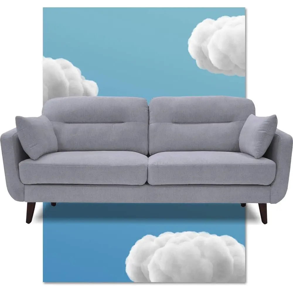

Modern Microfiber Couch for Compact Living Spaces, 73 Sofa in Smoke Grey