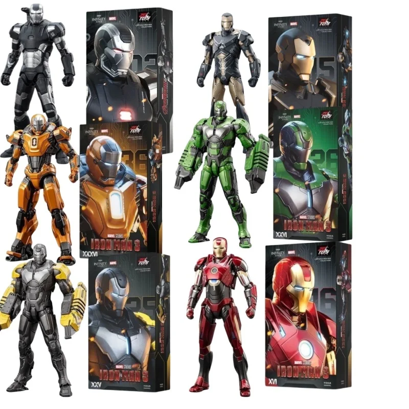 

New Avengers Tony Stark Iron Man Mk26 Mk36 Mk15 Mk25 War Machine Mk2 Action Figure Collection Model Toy Desktop Ornament Gift