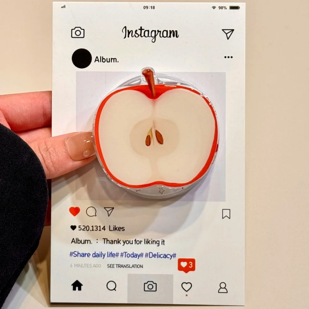 

Korean Cute Cartoon Apple Magsafe cellphone grip Griptok Grip Tok Phone Holder Stand For iPhone Accessoriess Magnetic Holder ﻿