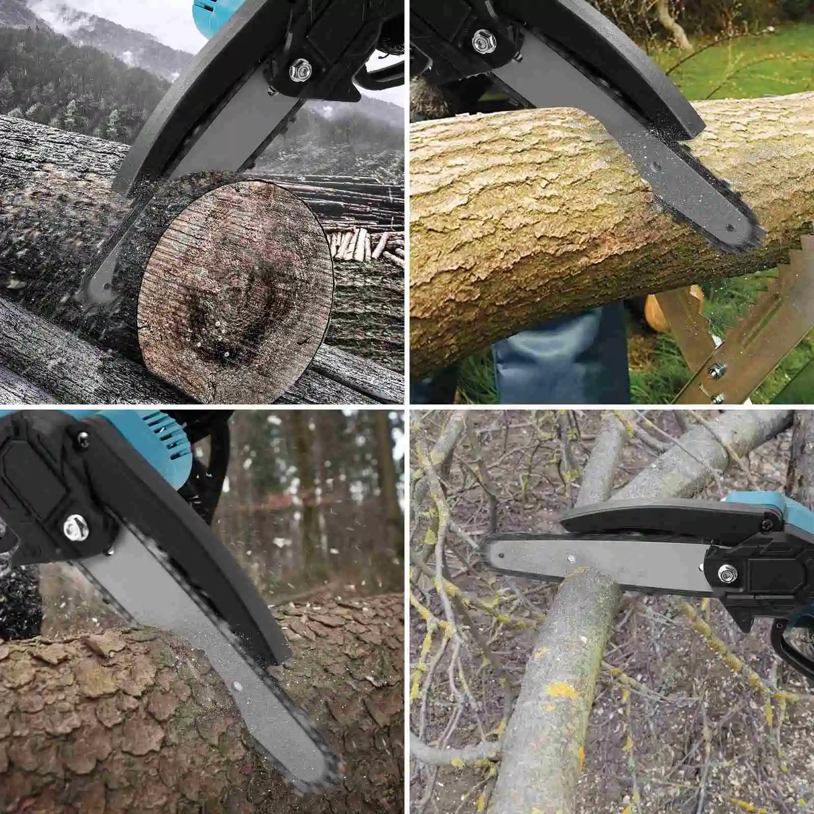 6 Zoll Mini Bürstenlose Elektrische Akku-Astsäge Handgeführte Kabellose Wiederaufladbare Holzbearbeitungssäge Elektrowerkzeug für Makita 18V Akku – Detail 7