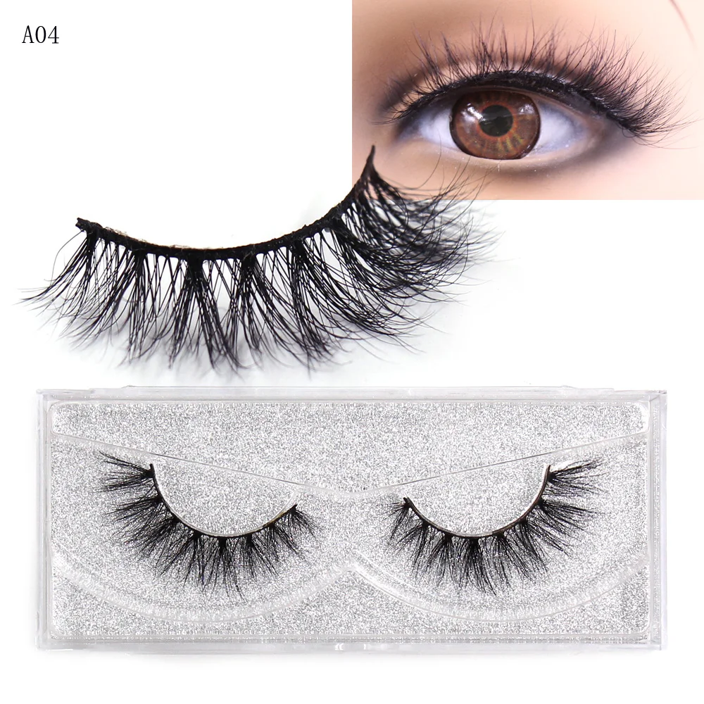 LEHUAMAO 3D Mink Eyelash Fluffy Cross Thick Natural Fake Eyelashes Lashes Dramatic Makeup Eye Lashes Handmade False Eyelash