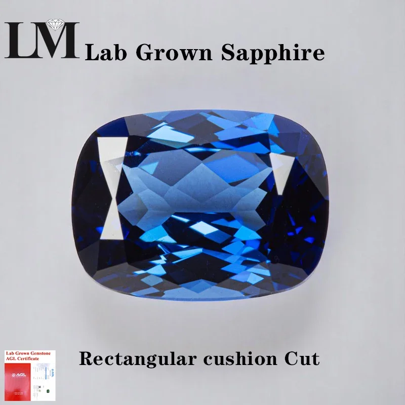 

Лабораторная сапфировая подушка, королевский синий цвет, подвески VVS1 для метода Чохральского, кольцо «сделай сам», ожерелье, серьги, основные материалы