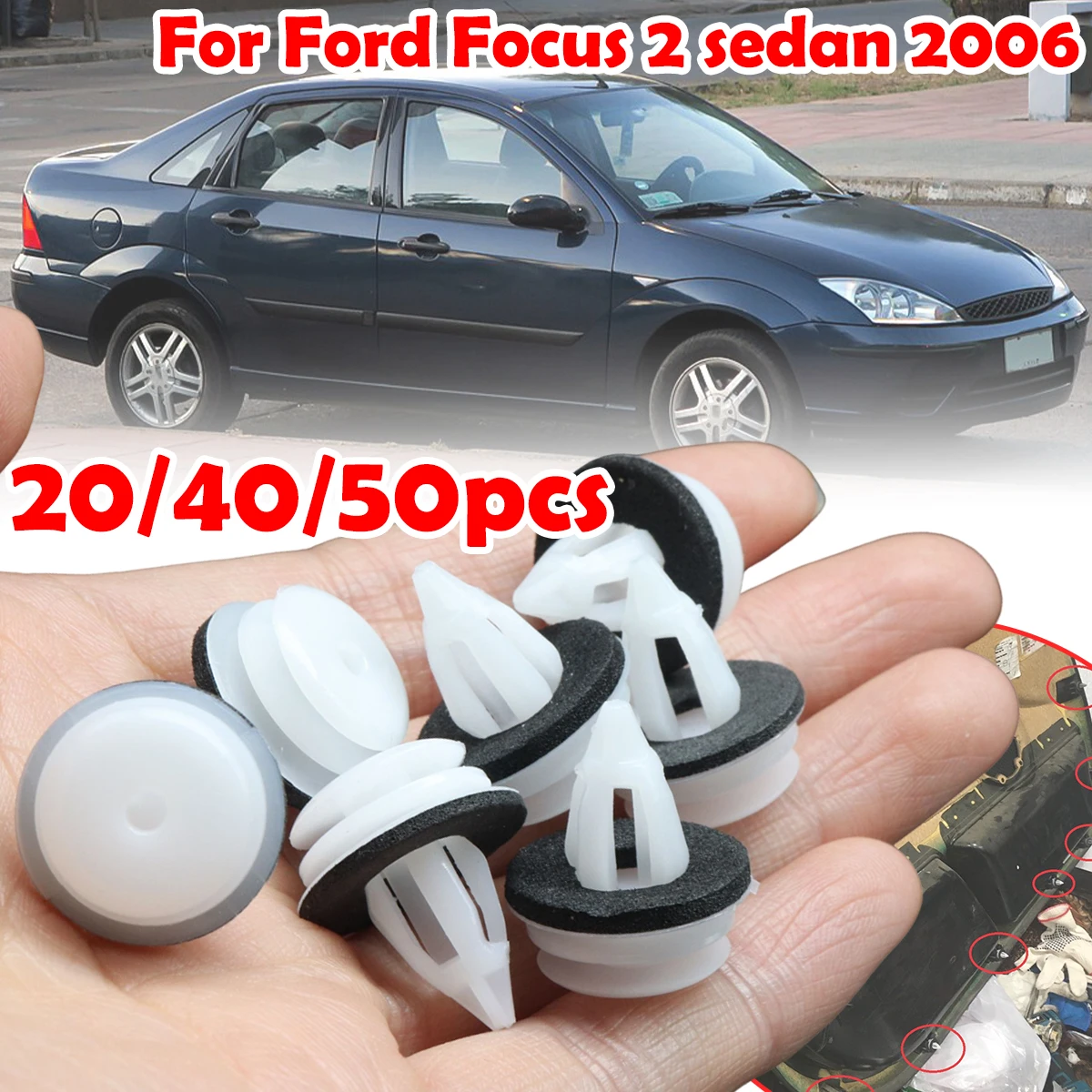 

For Ford Focus 2 sedan 2006 Door Panel Card Trim Clips Plastic Front Rear Interior Fascia Linng Car Accessories 51418224768