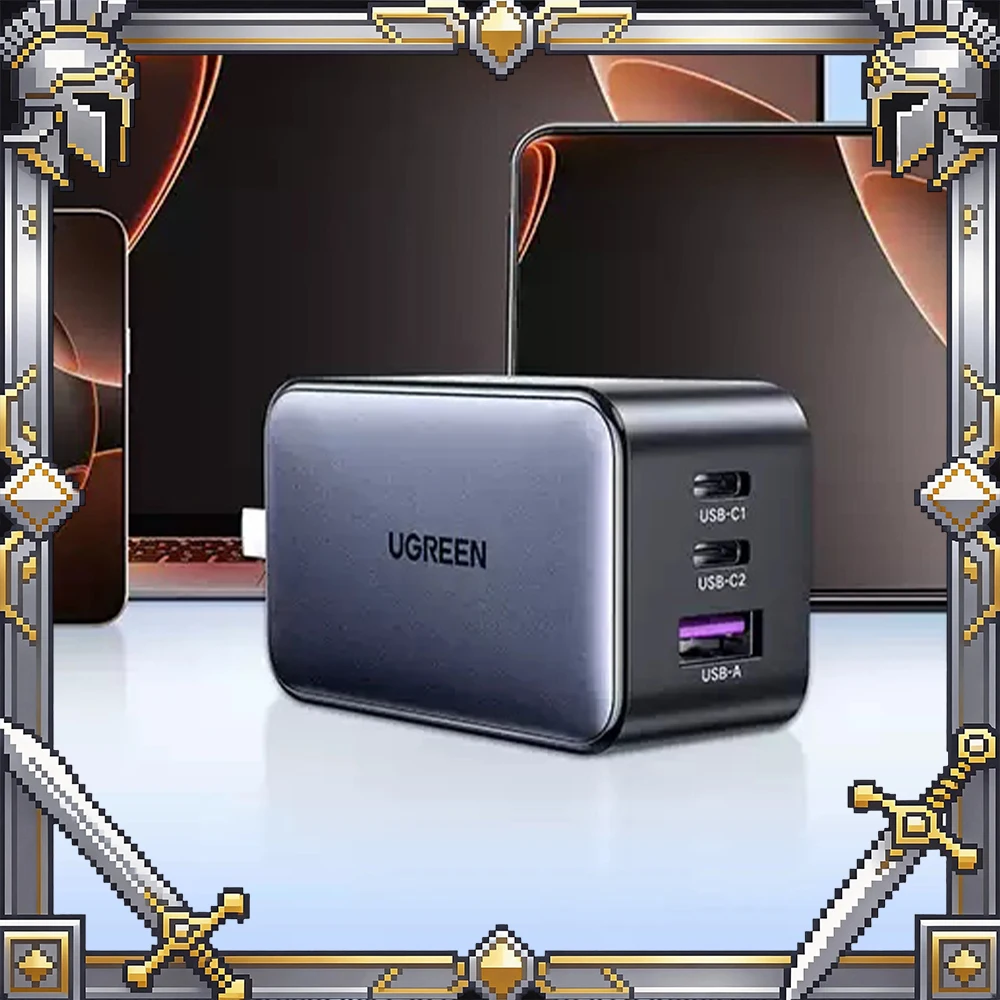 UGREEN CD244 65W gallium nitride charger PD fast charging head Gan Macbook mobile phone tablet laptop dual typec multi-port 60W