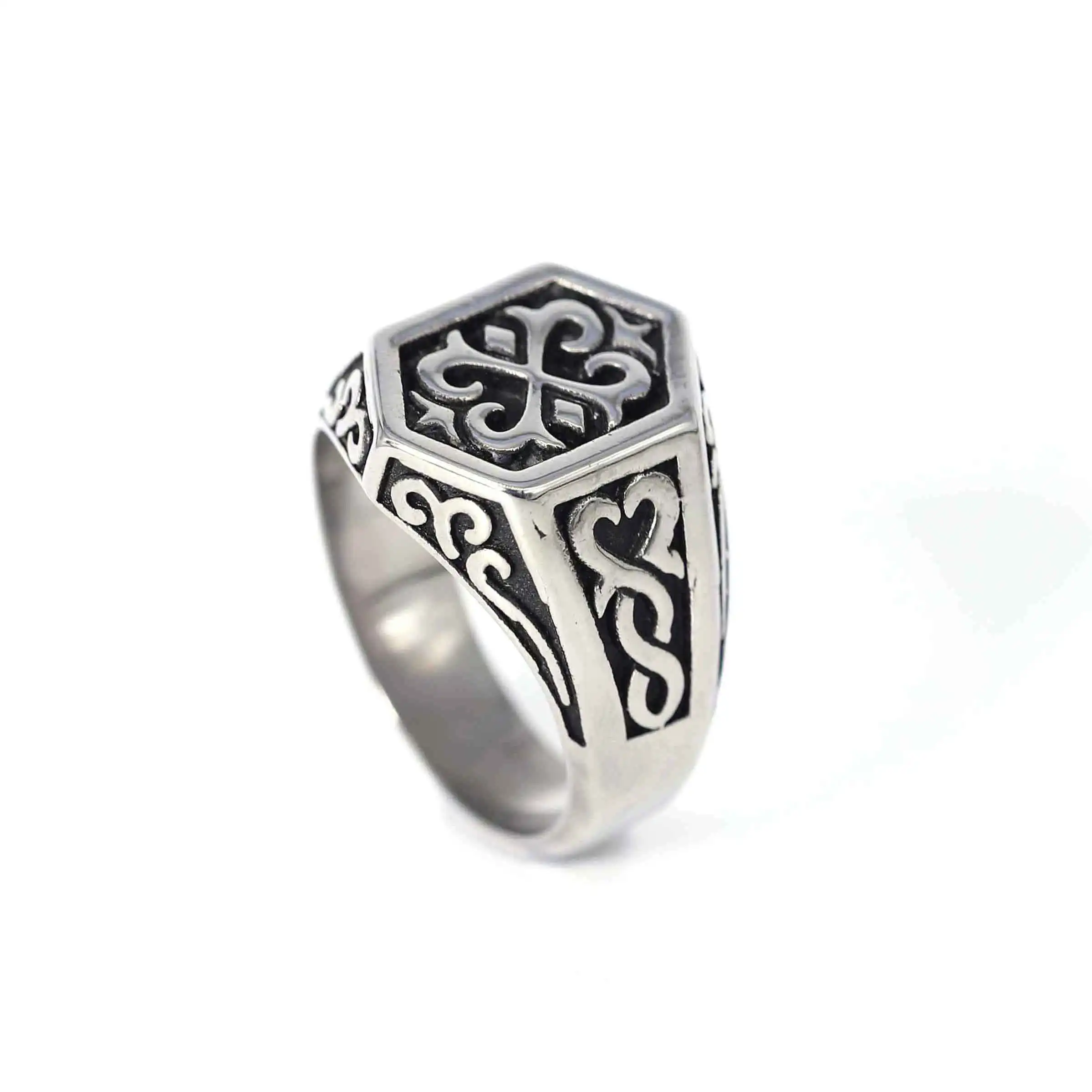 Exquisite Engraving Thor Fashion Hip Hop Stainless Steel Ring Men