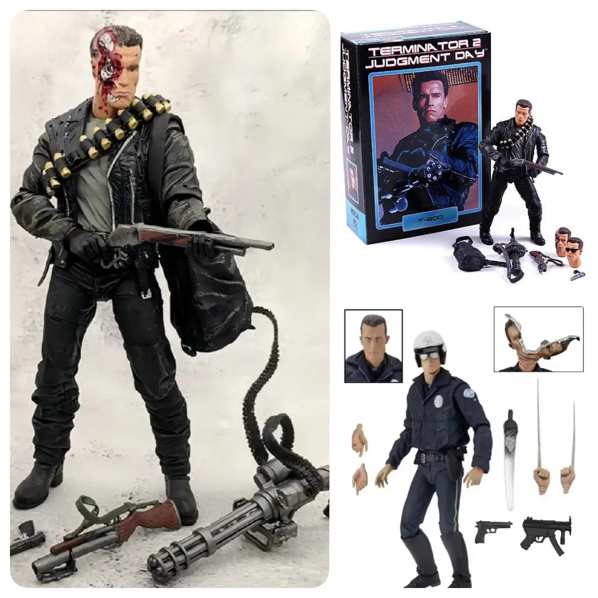 Melhor vendedor Terminator 2 Dia do Julgamento Ultimate T-800/T-1000 Figura NECA |   Em estoque de envio instantâneo