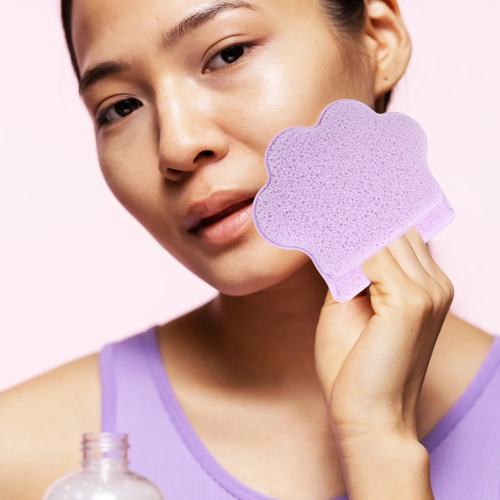 

Facial Sponges Reusable Exfoliating Scrubber Cleansing Dad Multi Function Face Supplies Compact Portable Cleaner