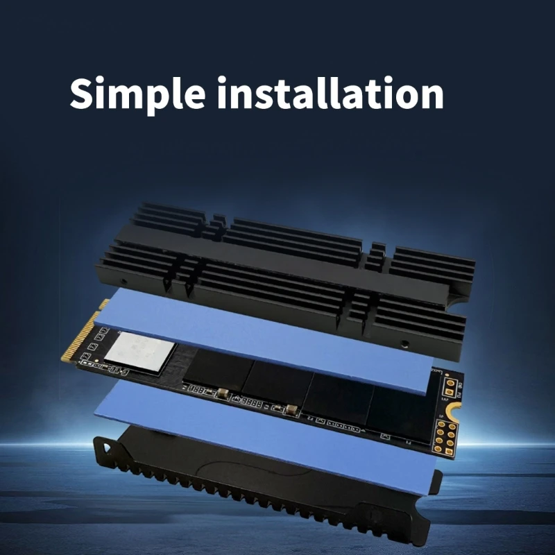 

Professional M.2 2280 Drive Cooling Module Fins Optimizes Heat Dissipation 83CE