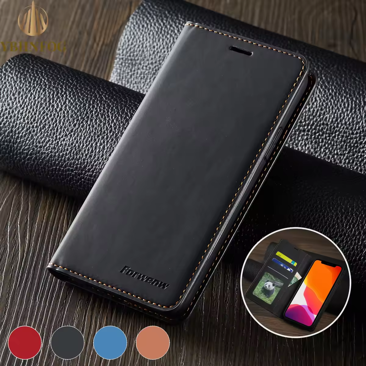 Leather Flip Phone Case For Samsung Galaxy S9 Plus S10 S20 S21 FE S22 S23 S24 S25 S26 Ultra Luxury magnetic Wallet Bracket Cover