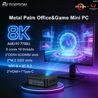 AMD Ryzen 7 7730U 5825U R5 7530U 5600U Mini PC para juegos 4K Triple pantallas, Mini computadoras Home Theater Oficina Negocios Educación