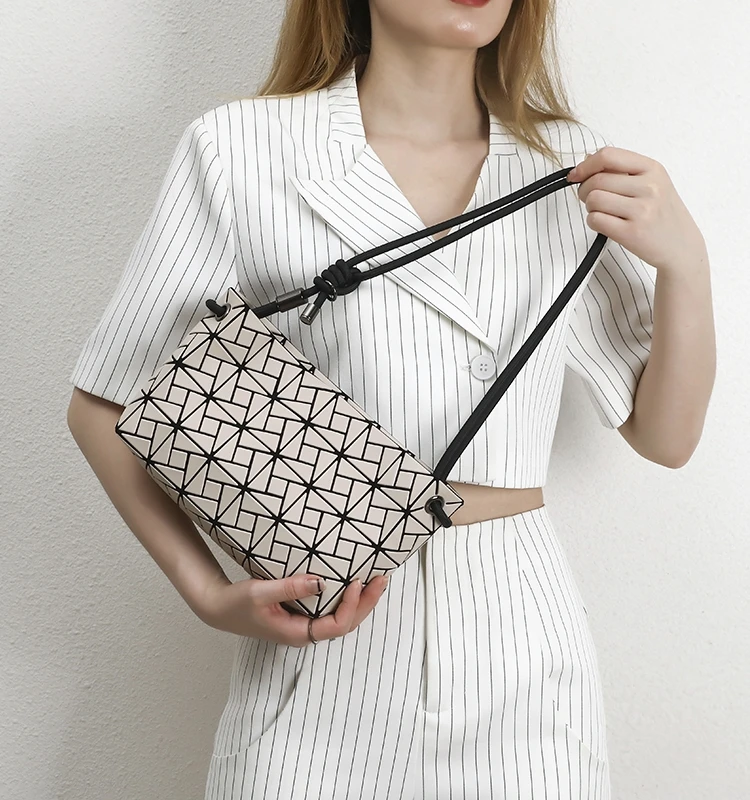 

Hot Women's Geometric Handbag Luxury Designer's Geometry Lattic Folded Totes Ladies Handbags and Purses Shoulder Crossbody Bags