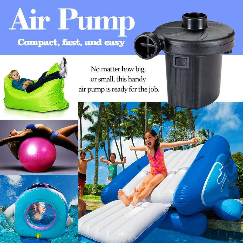 Inflatable  Electric Air Pump European Plug Portable Quick 110V~240V Household Inflation Pump Small Air Pump for Car Home