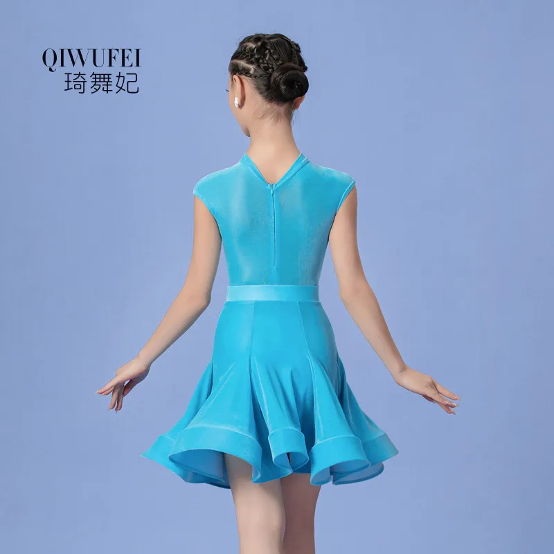 

New style of children's Latin dance competition costume for girls and children, standardized exam costume for performance