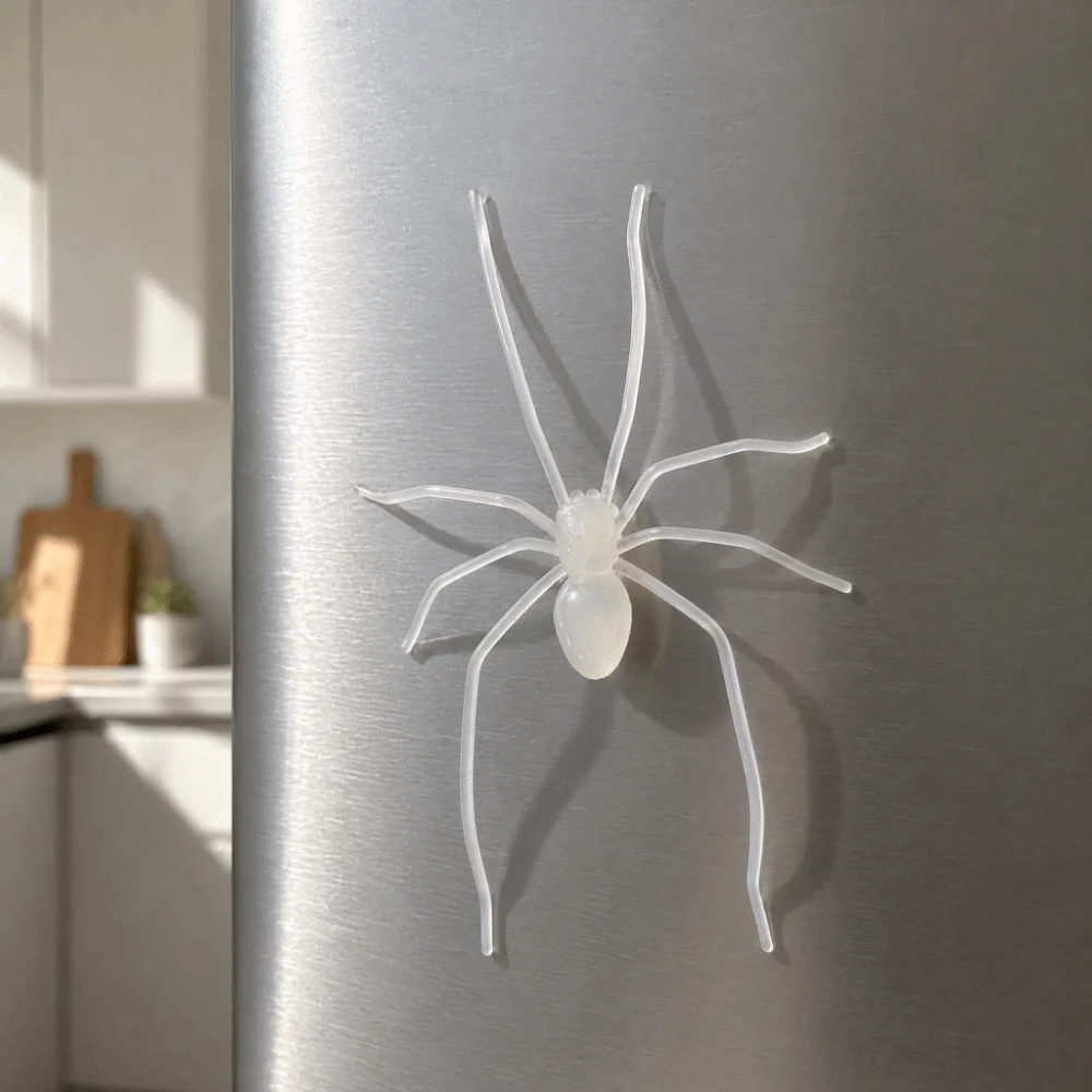Novelty Simulated Glow in The Dark Magnet Unique Cute Spider Fridge Magnet Small Size Lightweight Halloween Magnet Party Decor