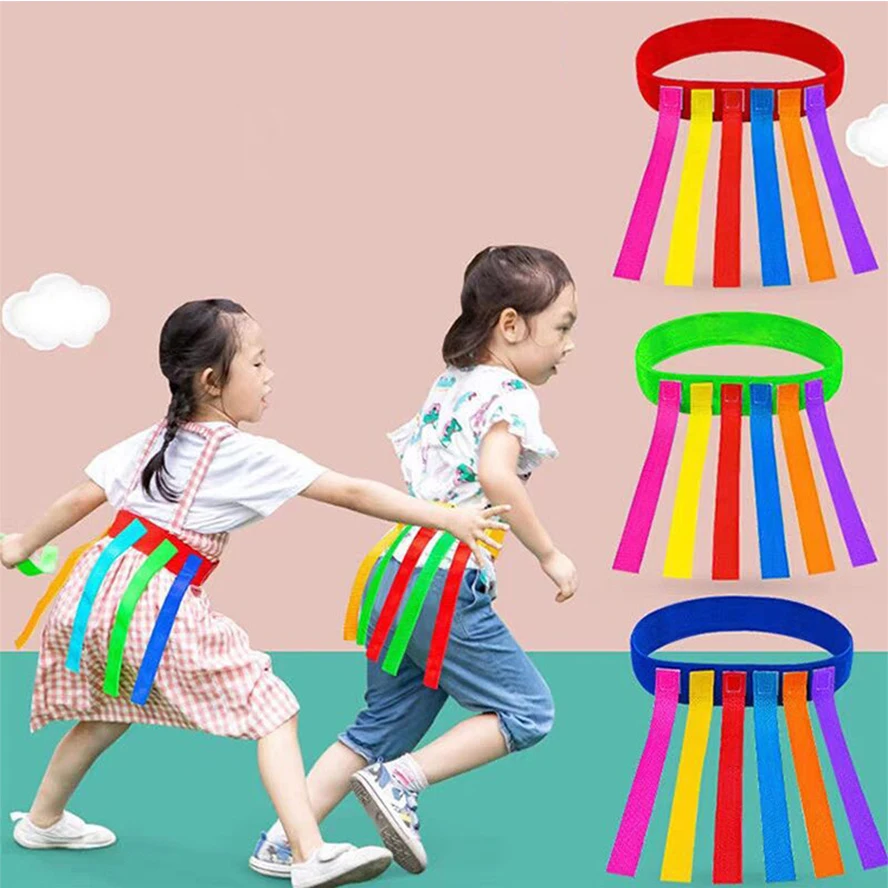 Kids Outdoor Funny Game Catching Tail Training Equipment Toys For Children Adult Kindergarten Boys Girls Teamwork Sport Game Toy