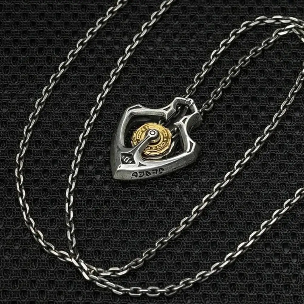 트렌디 한 펑크 목걸이 기계 회전식 기어 펜던트 목걸이 남성과 여성을위한 레트로 펑크 기어 목걸이 합금 쥬얼리