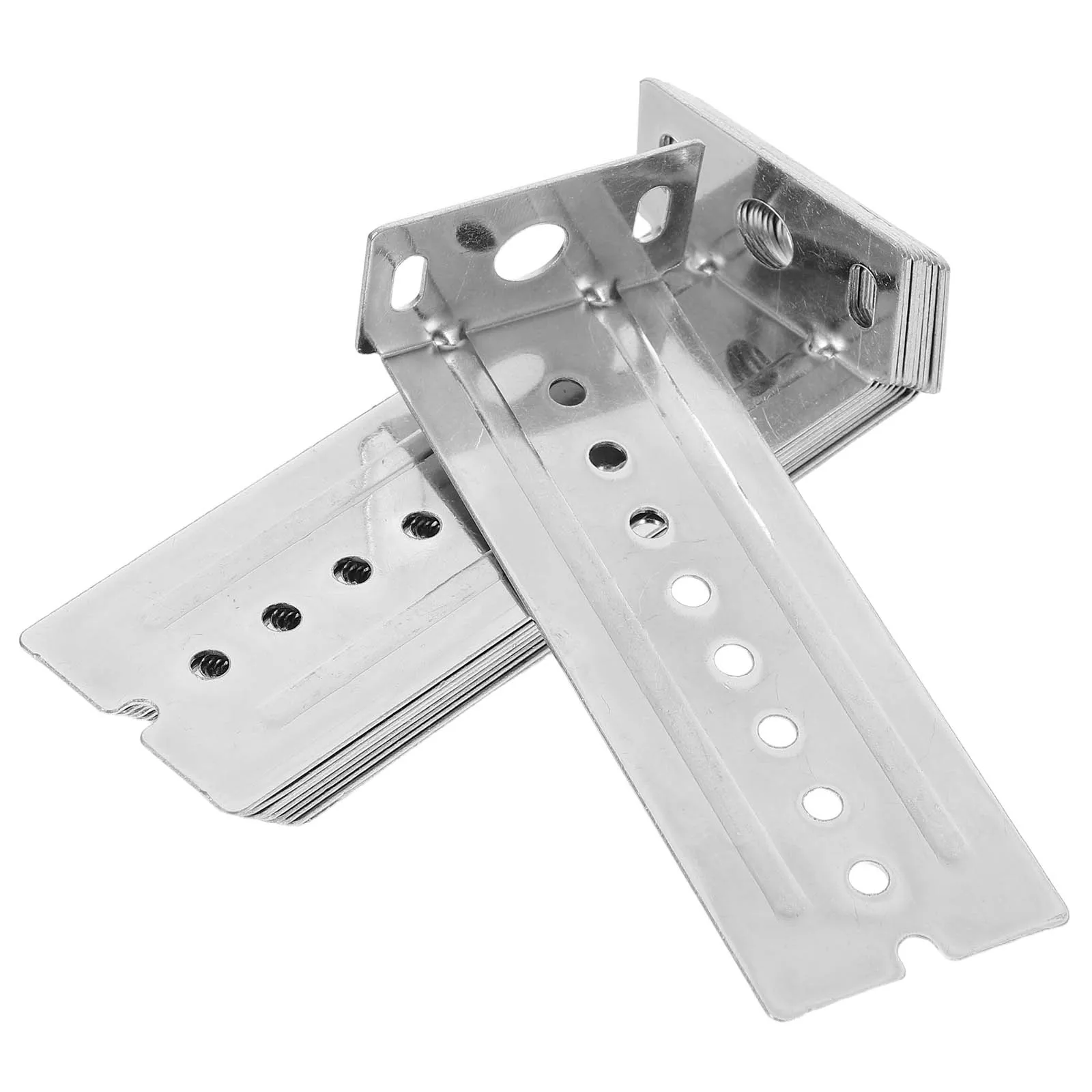 

10pcs Stainless Steel Drawer Slide Rear Mounting Brackets Extended L-Shaped Support Cabinet Rail Accessories Quick Release Track