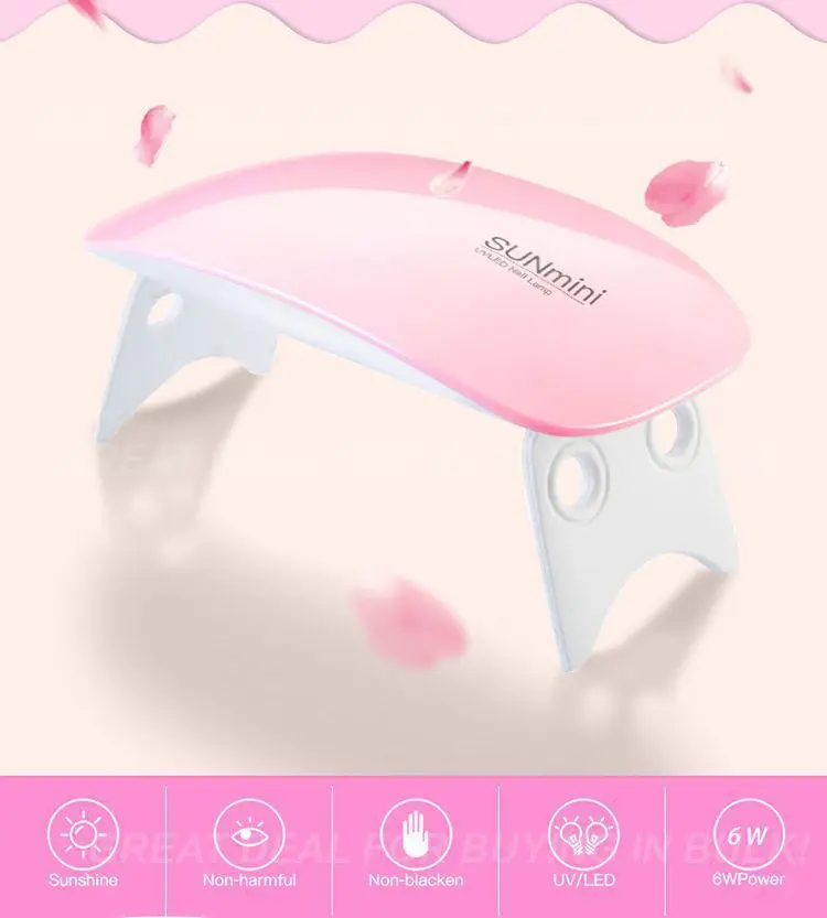 Mini 6W Lampa do paznokci LED Przenośna suszarka do paznokci Lampa LED UV do manicure Lampa do użytku domowego Lampa do suszenia paznokci Lakier do paznokci
