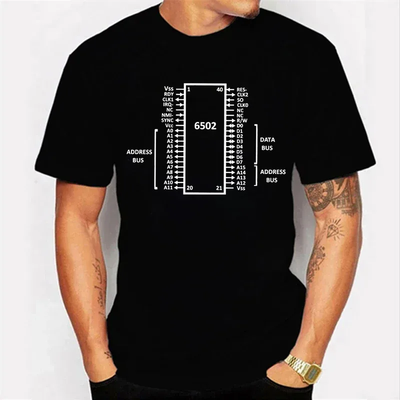 

Technology CPU Computer Cotton Men Men's T-shirt Short Sleeve Tees Male Loose T-shirt