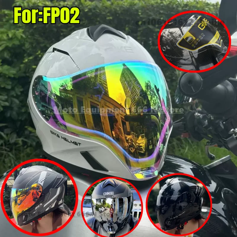 

Qike Helmet FP02 Ghost Face Helmet FP02 Silver Plated Blue Day Night Universal Helmet Visors Replacement Parts