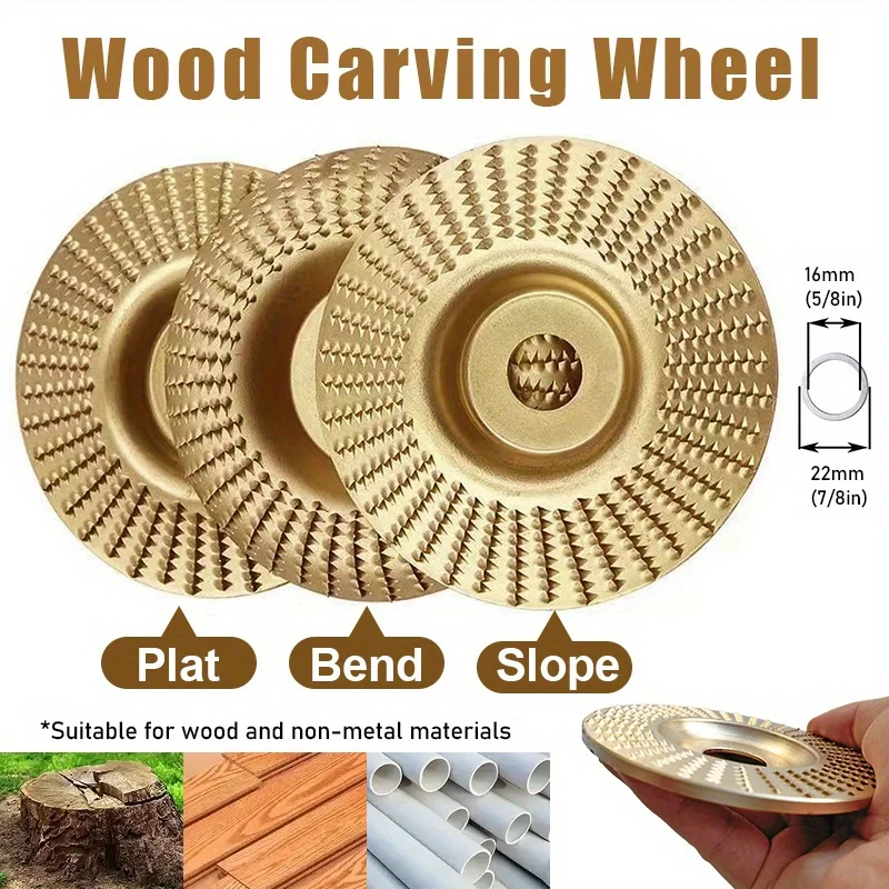 1/3Pcs Woodworking Carving Wheel Polishing Wheel Versatile Sanding Disc Wood Shaping Tool Abrasive Disc