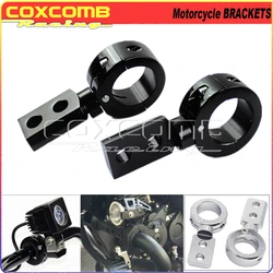 Motorcycle Universal 22mm 25mm 32mm Fog Light Clamp Engine Bar Tube Light Holder Stand Adapter Clamp For Honda Yamaha Suzuki
