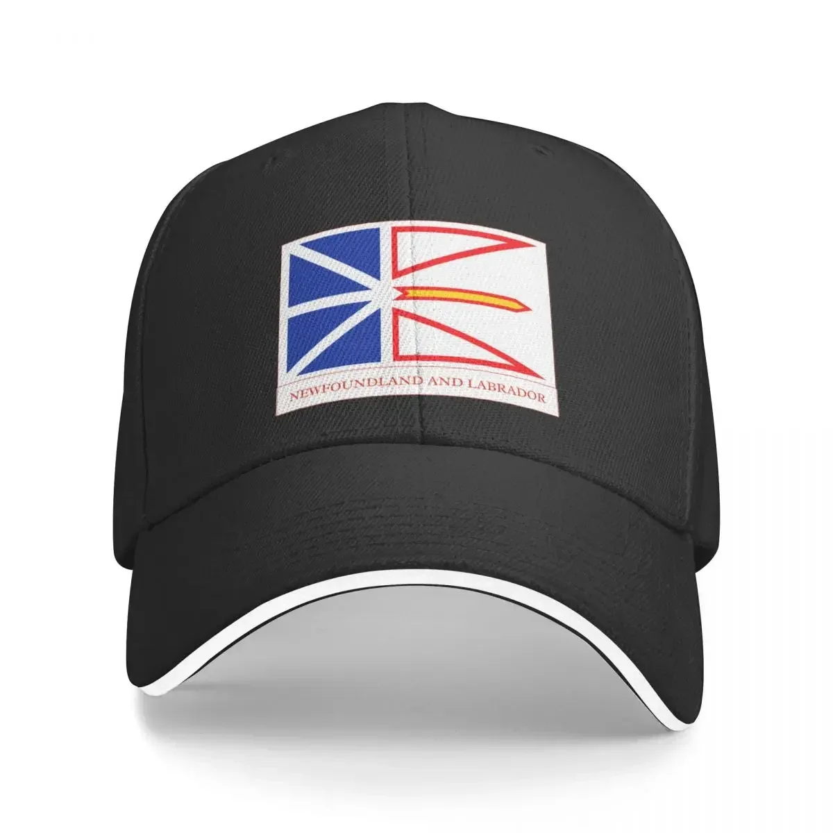 Flag of Newfoundland and Labrador with name - Newfoundland and Labrador Baseball Cap Rave Mens Tennis Women's