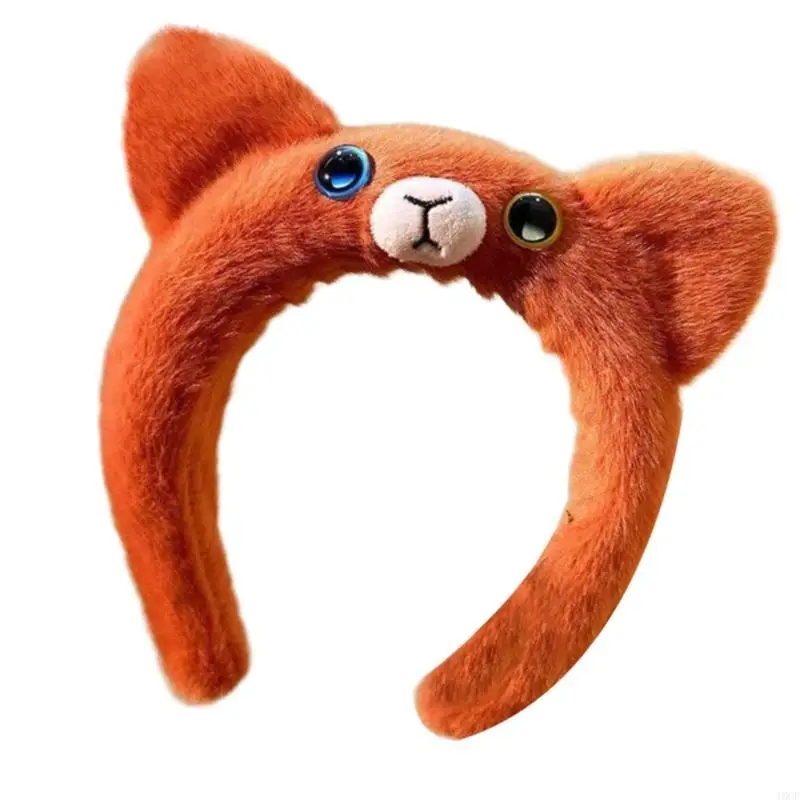 Plush Animal Ear Hairband Face Washing Hairhoop For Women Daily Skin Care Festival Gathering Photography Essential