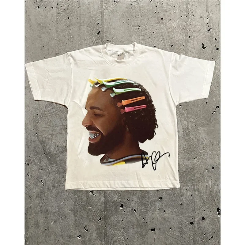 مريحة قصيرة الأكمام تي شيرت رجالي فضفاض صالح الهيب هوب نمط القطن طاقم الرقبة مستقلة Leisu Harajuku العصرية Y2K تي شيرت