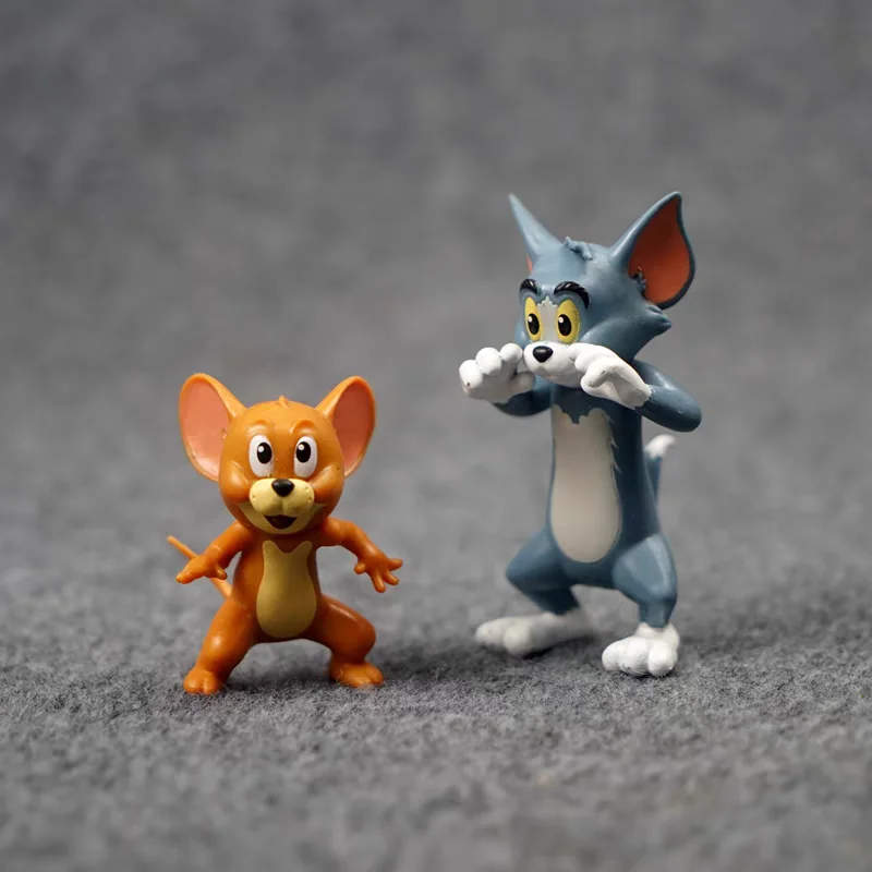 New Anime Toms And Jerrys Action Figures Classic Cartoon Cat Mouse Model Toys Cute Desktop Ornaments Collectible Toy Children'S