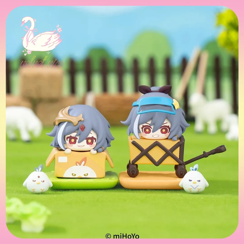 الأصلي ميهويو هونكاي تأثير 3 مزرعة سلسلة Q-Topping 1.0 صندوق أعمى الشكل مكدسة دمية لعبة الطرفية سطح المكتب الديكور هدية #1