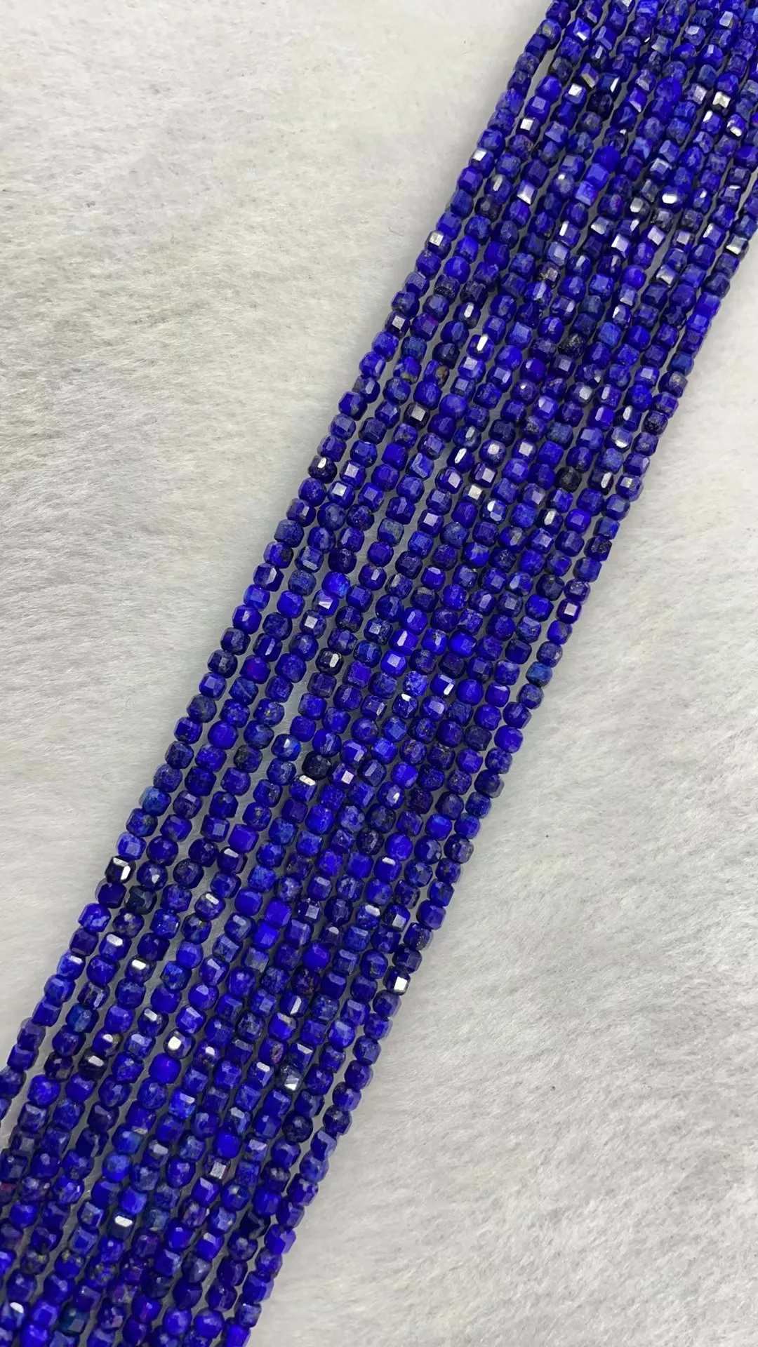 Natural Lapis Lazuli 2x2mm Square Cut Length:39cm