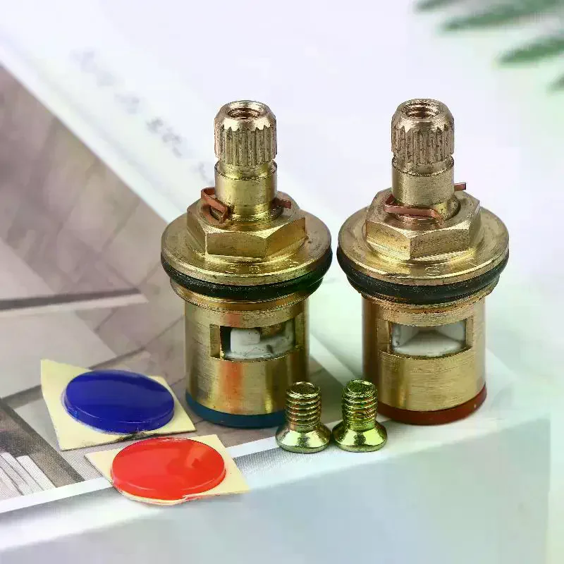 Universal Replacement Brass Ceramic Disc Stem Cartridge Inner Faucet Valve Tap Valves For Kitchen And Bathroom
