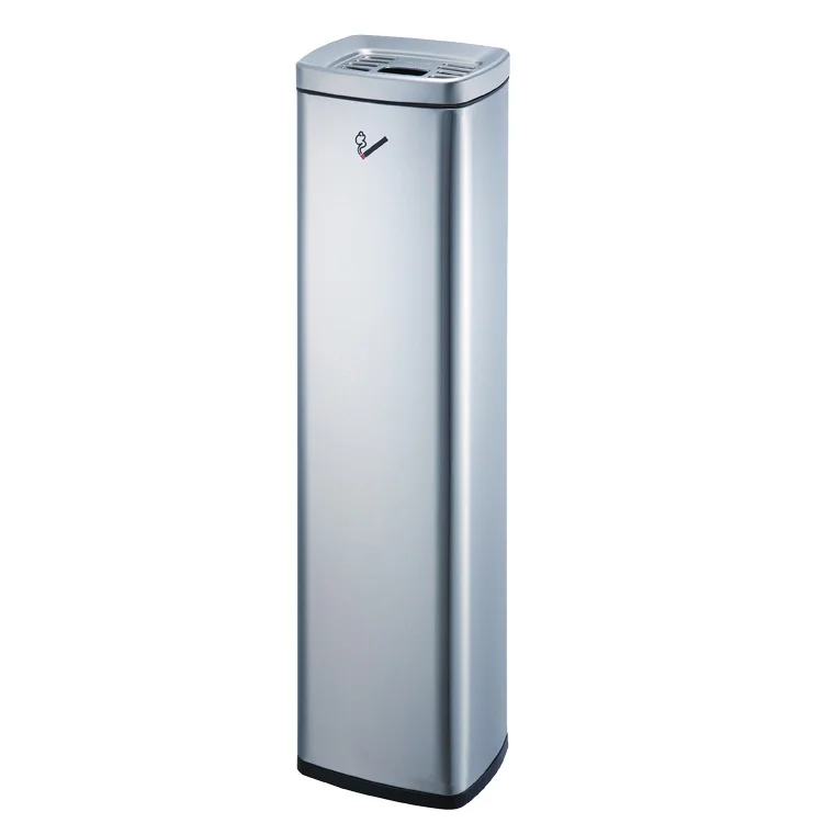 Standing Stainless Steel Hotel Waste Bin Cigarette Bin Stainless Steel Cigarette Butt Column