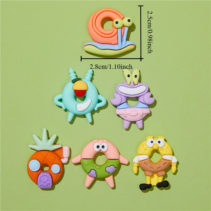 10PCS Cartoon Marine Creature Jewelry Accessories DIY Resin Hairpin Accessories Water Cup Accessories