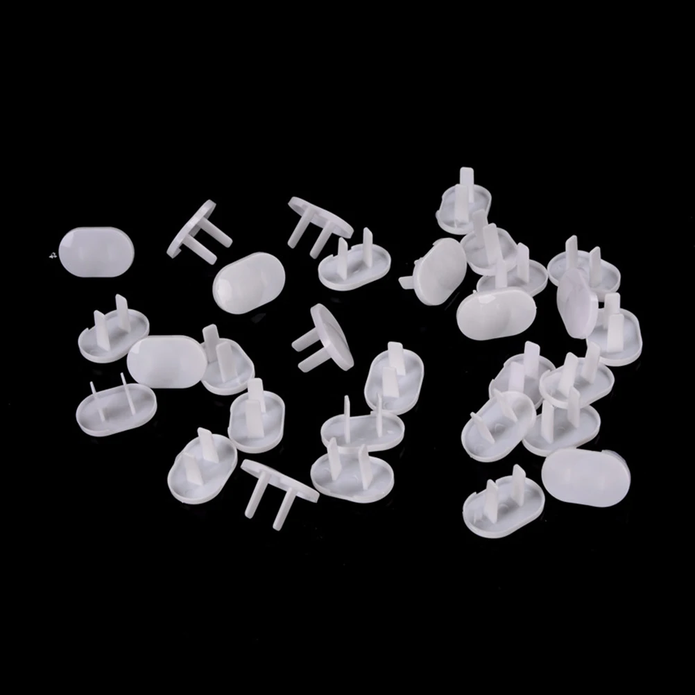 

50pcs Child Plug Plug Socket Outlet Covers Baby Protectors For Baby Home Use Electric Socket Covers White