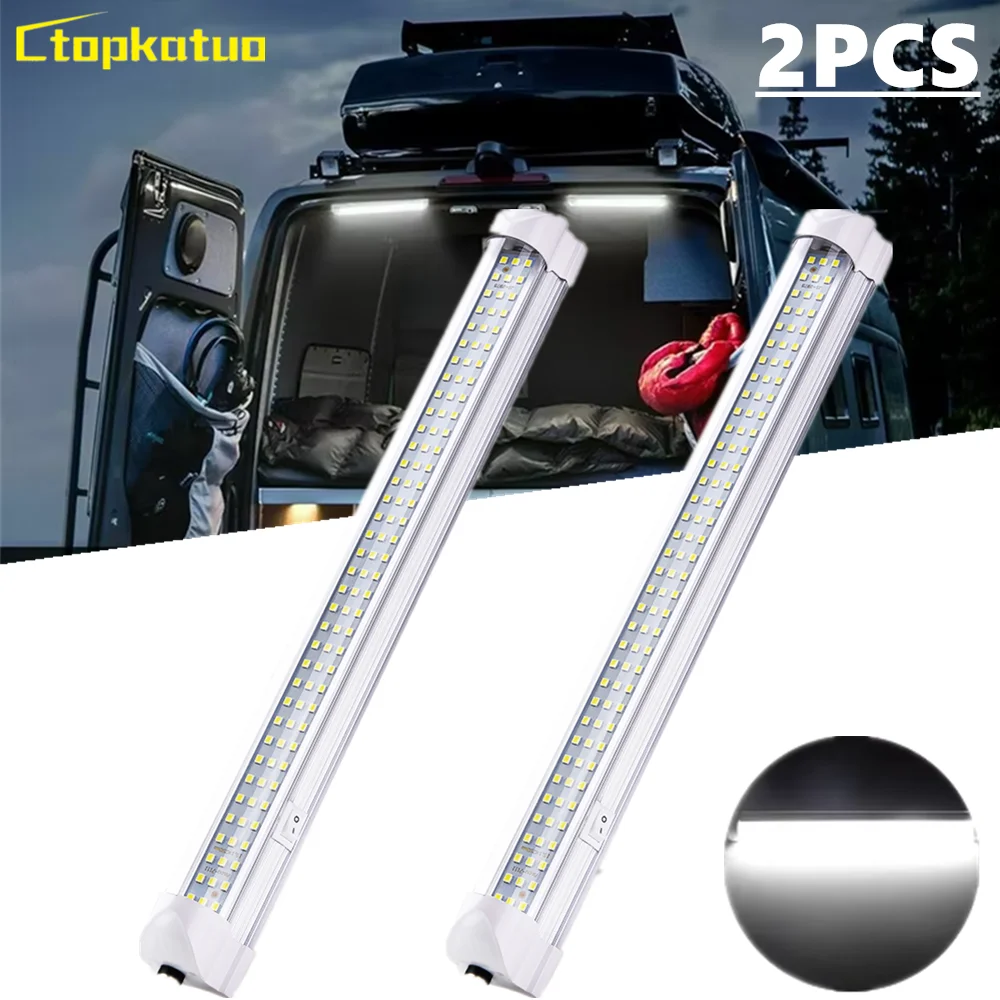 

1/2PCS Camping Motorhome Light 108LED Car RV Trunk Interior Light Bar 12V 24V Caravan Car Lorry Truck Roof Ceiling Lighting