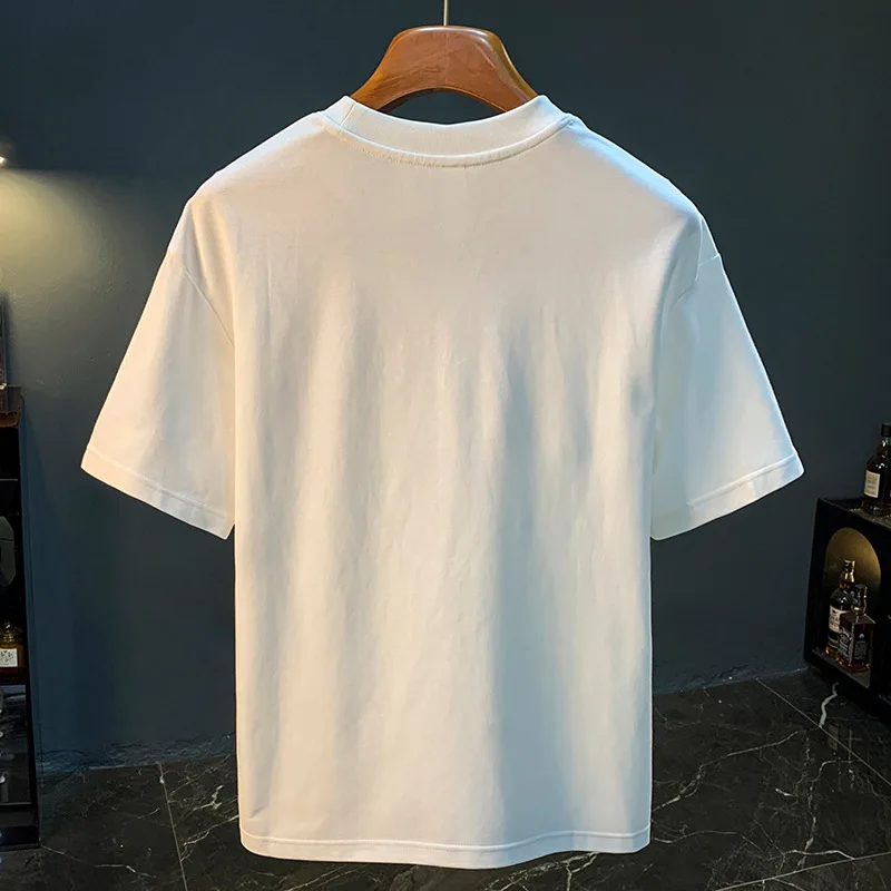 เสื้อยืดแขนสั้นผู้ชายคอกลมใหม่อินเทรนด์พิมพ์ลายสําหรับปี 2025 เสื้อแขนสั้นหลวมฤดูร้อน