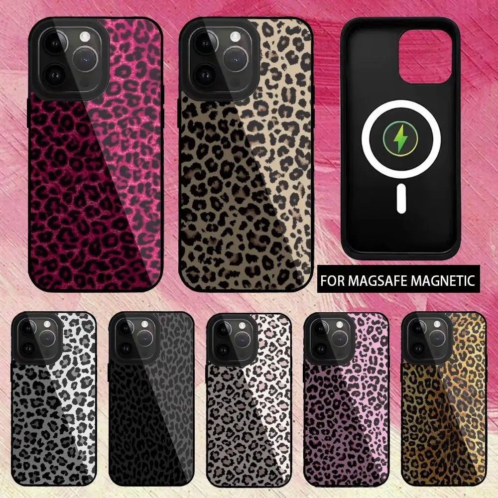 

Print L-Leopard G-Graphic Phone Case For iPhone17,16,15,14,13,12,11 Plus,Pro Max Magnetic For Magsafe Wireless Charging