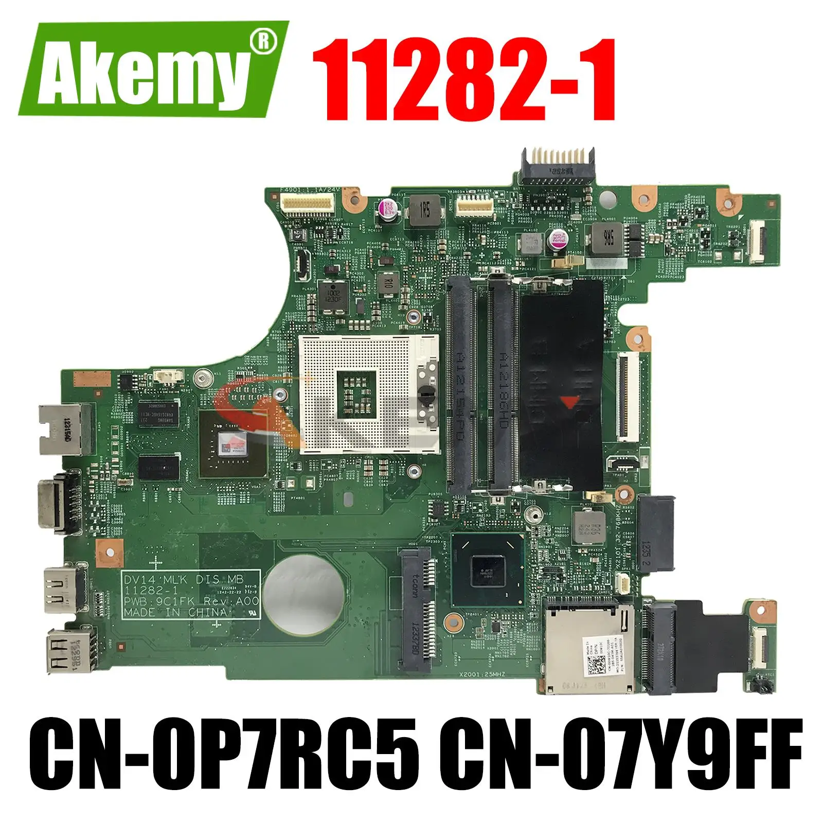 

For DELL Inspiron 3420 Laptop motherboard 11282-1 SLJ8F N13M-GS-S-A2 DDR3 Notebook Mainboard CN-0P7RC5 CN-07Y9FF