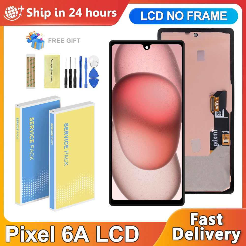 For Google Pixel 6a GX7AS GB62Z G1AZG GB17L LCD Display Touch Screen Digitizer Assembly For Google Pixel 6a Screen Replacement