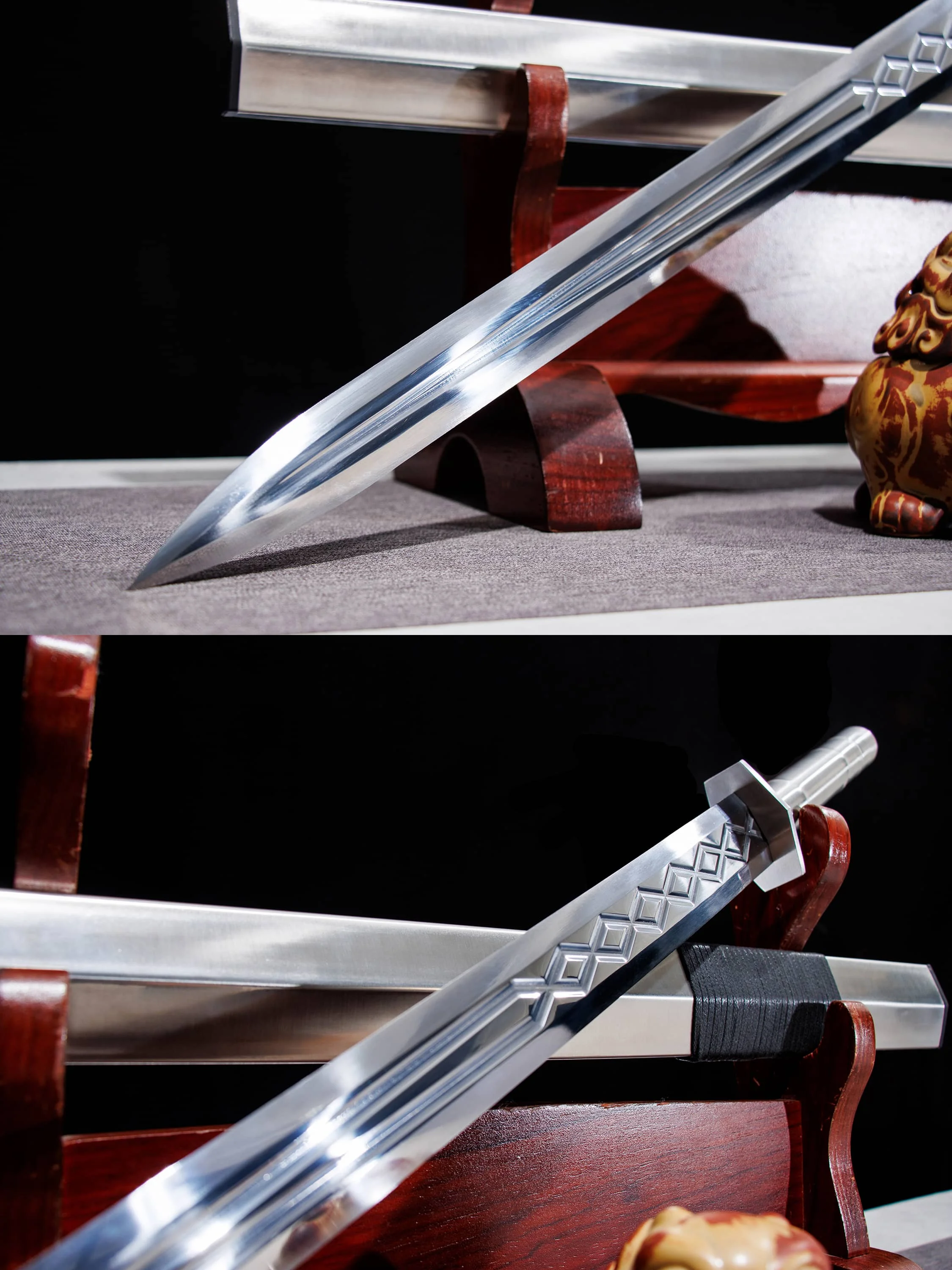 80cm Medieval full tang battle preparation High carbon steel sharp katana samurai sword weapons Chinese cosplay stainless steel