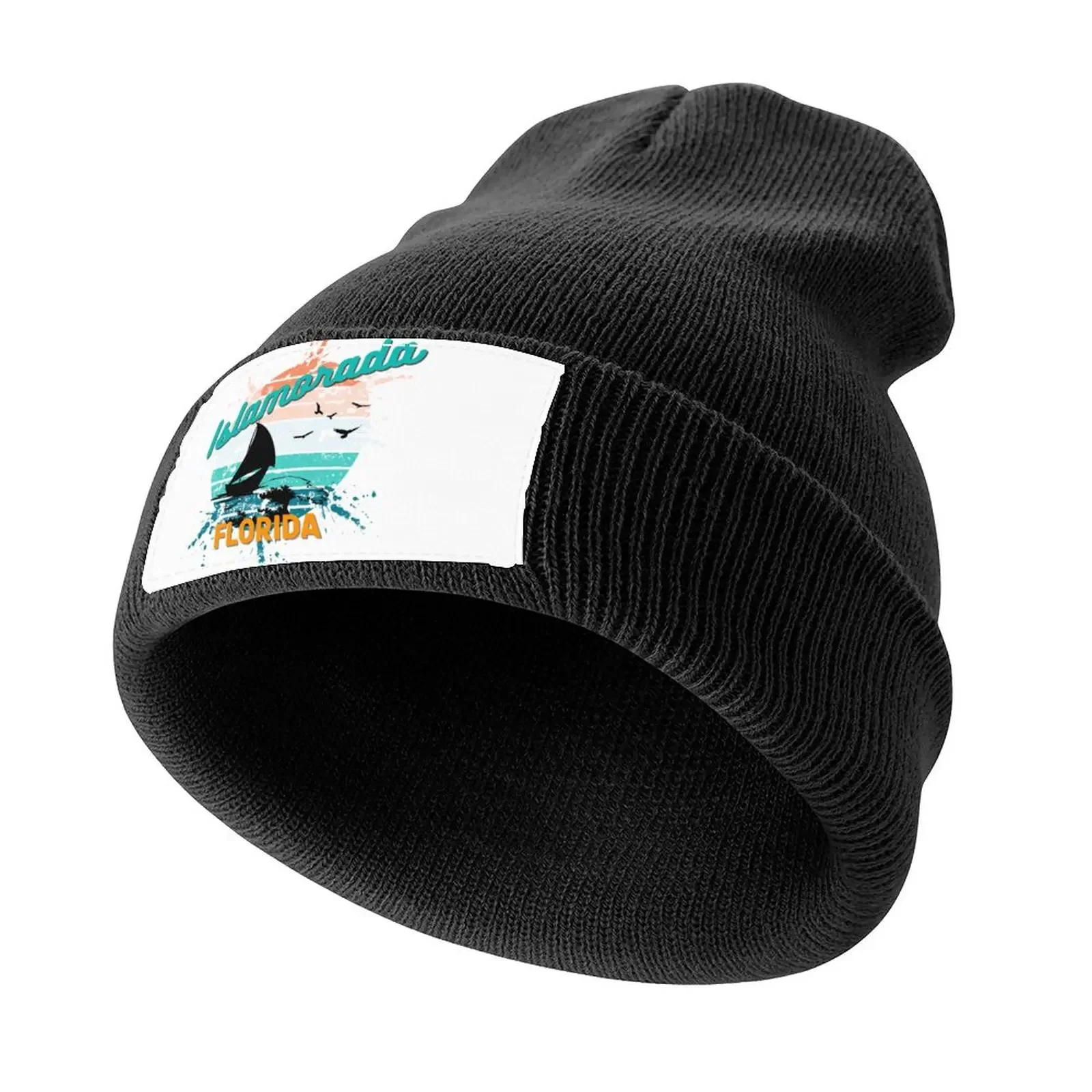 Islamorada Florida Retro Vintage Exploding Sunset Knitted Cap beach hat hard hat Bobble Hat Women's Beach Outlet 2025 Men's