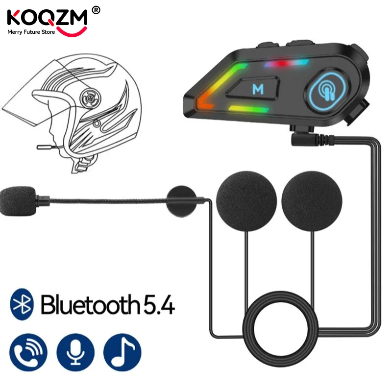 ✈ Interfaz de TYPE-C para casco, auriculares Bluetooth para LEXIN B4FM/GTX/G2P/G16/G1/MeshCom/Novus, juego de Audio para motocicleta