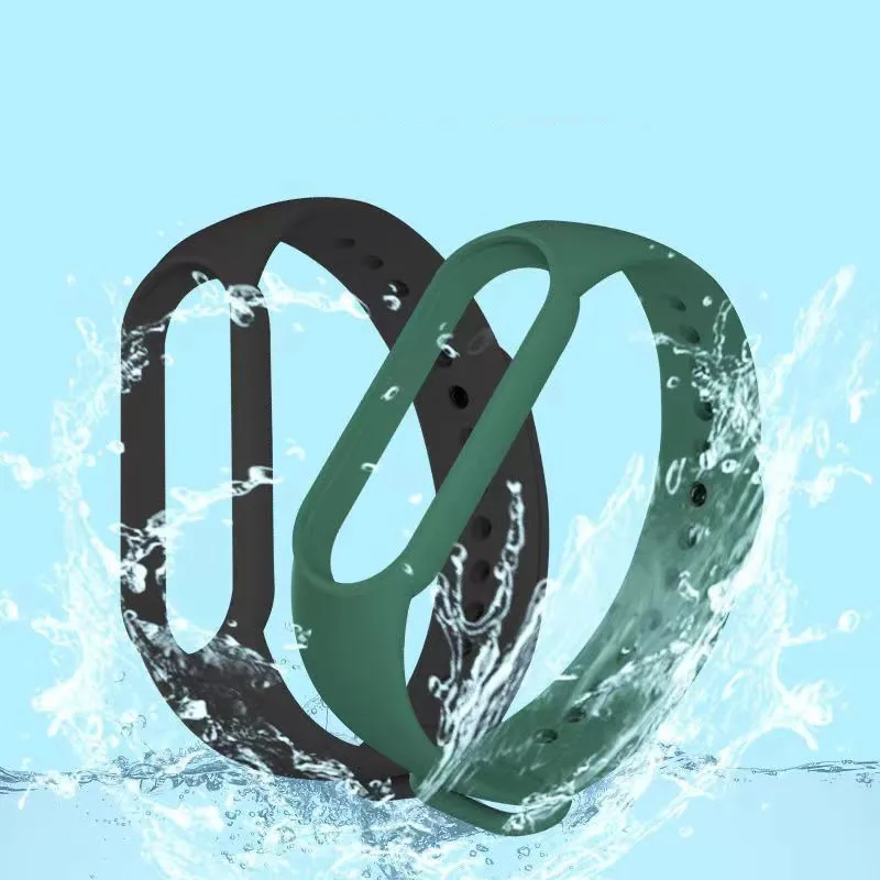 6PCS Strap for Xiaomi Mi Band 7 6 5 4 3 Sport Bracelet Silicone Wrist Band For Xiaomi Mi Band 4 5 6 Soft Smart Watch TPU Strap