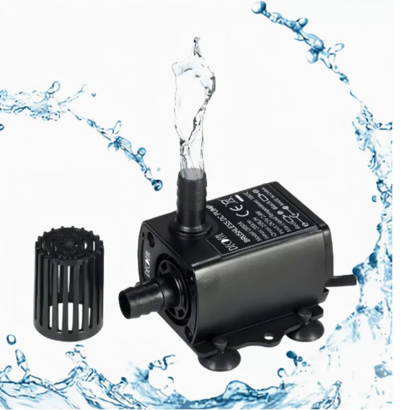 Ultra-quiet Mini DC12V 6W Brushless Water Pump 5.5*2.1mm Female IP68 Waterproof Submersible Fountain Aquarium Circulating