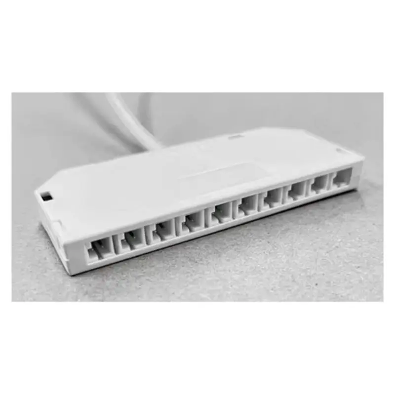 ~Latest Model 10-Port Hub Splitter For LED Strip: Quick Connect Terminal Junction Box With Male Plug Cable