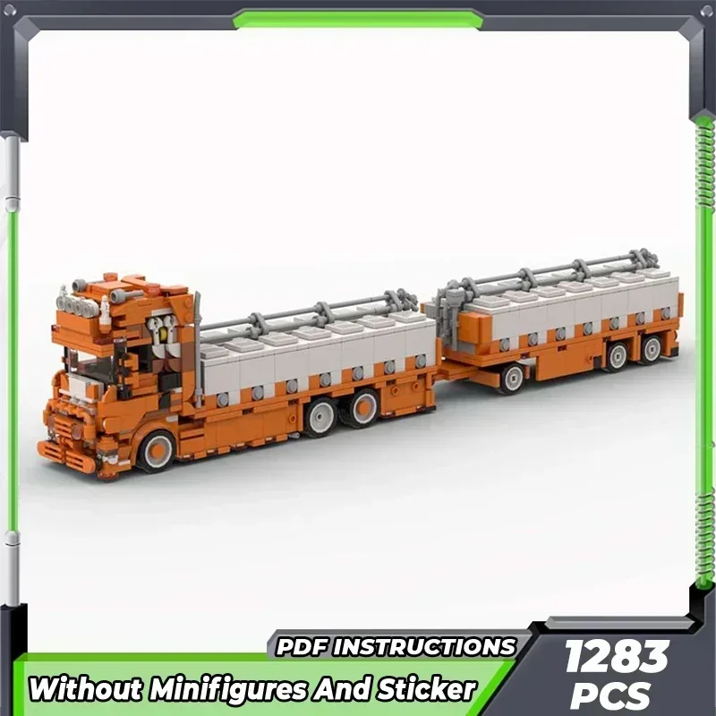 

Moc Building Bricks City Car Model 144L 530 V8 Fish Transport Technology Modular Blocks Gifts Christmas Toys DIY Sets Assembly
